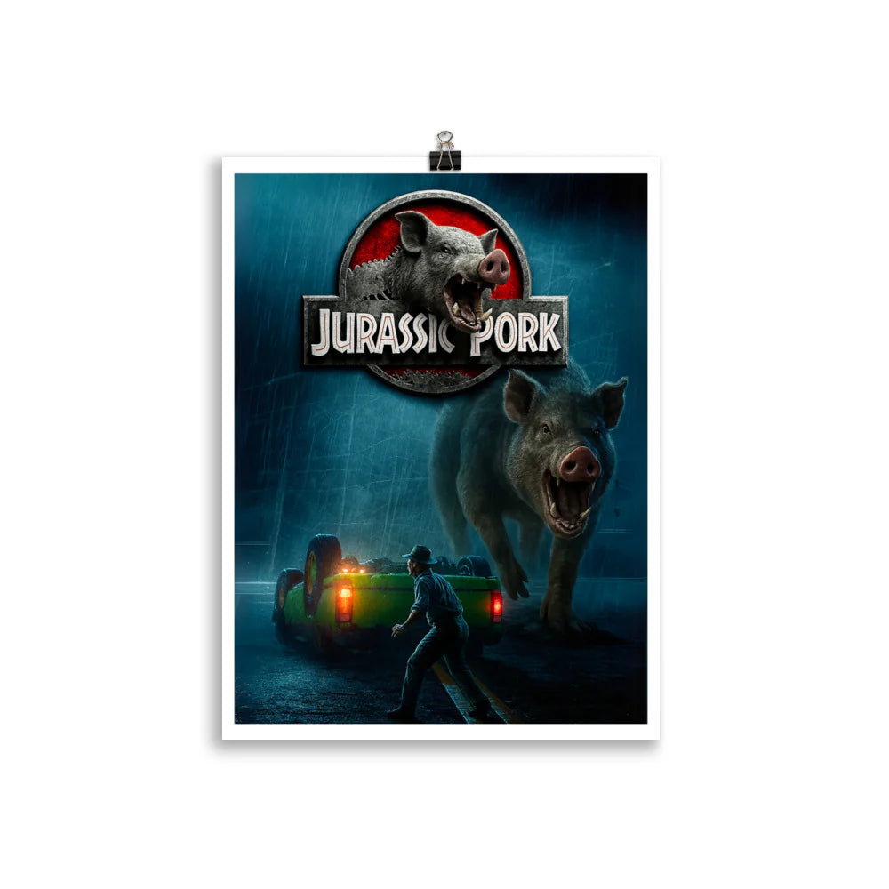 Poster Jurassik Pork | Parodisiaque