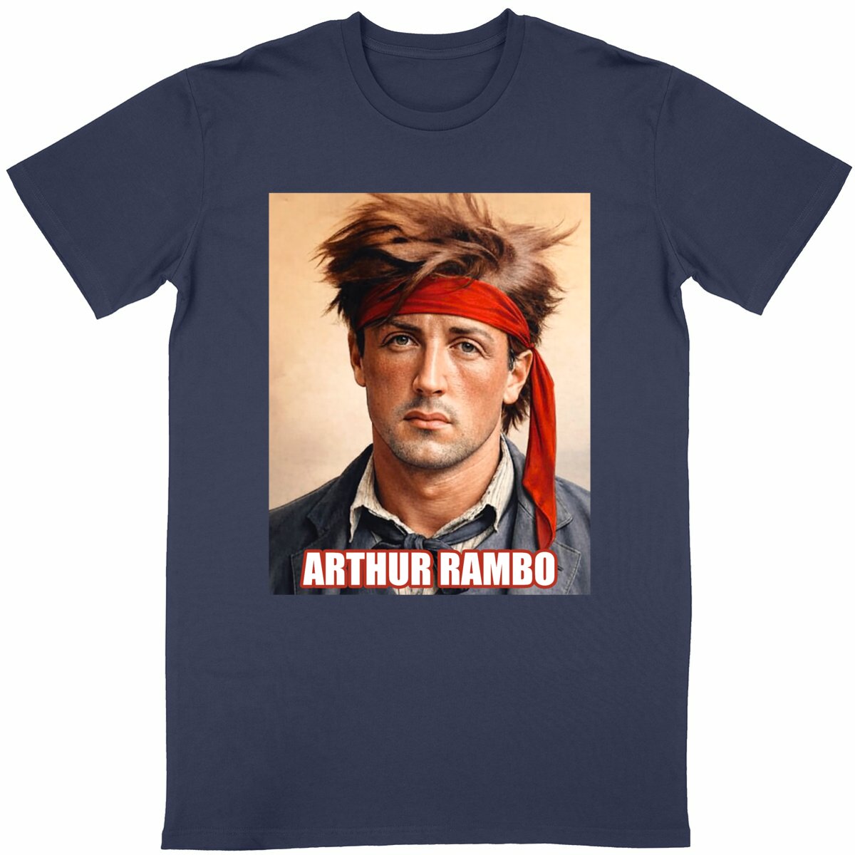 T-shirt Arthur Rambo | Parodisiaque - face_bleumarine